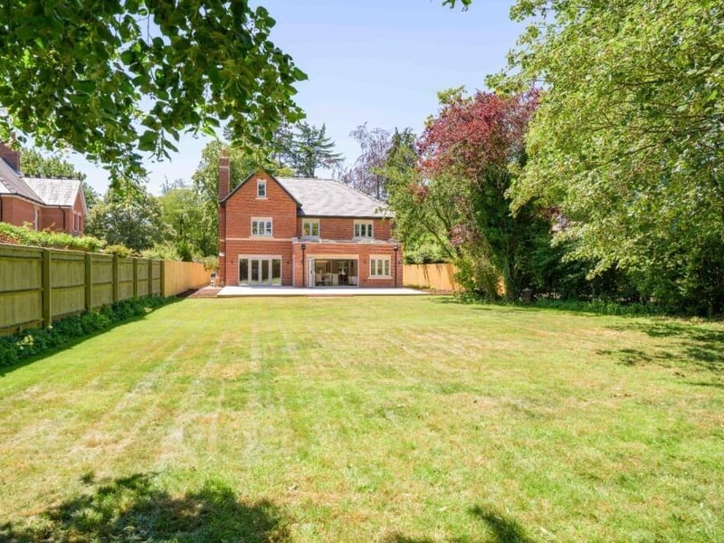 Looking back at the home from across the garden.