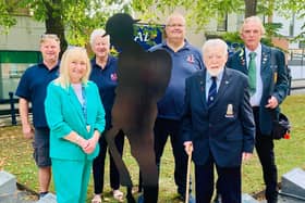 Coun Anne Dorrian with Les Budding, Gary Huggins, Royal British Legion representatives, and Philip Collins.