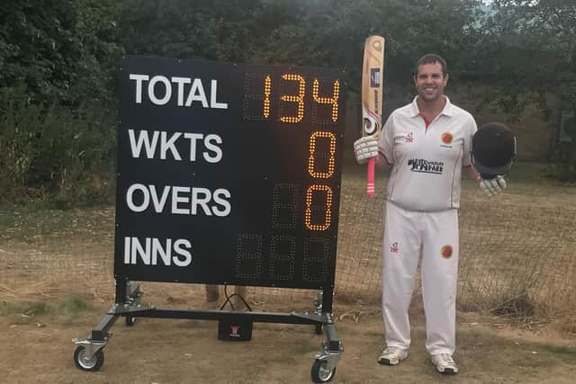 Rob Bee after his century.