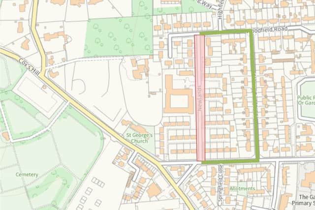 The map shows the diversion while improvement works take place on Newlands, Gainsborough