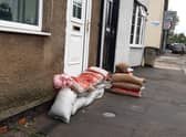 The scene outside many homes this morning
