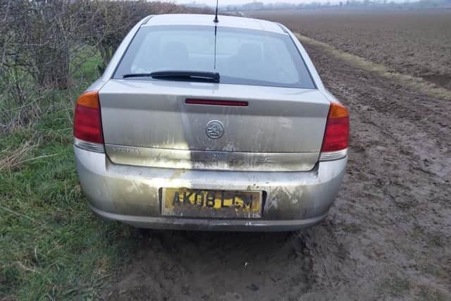 The silver Vauxhall Vectra in which the three men travelled to Lincolnshire and is now confiscated.
