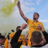 Keaton Ward celebrates promotion.