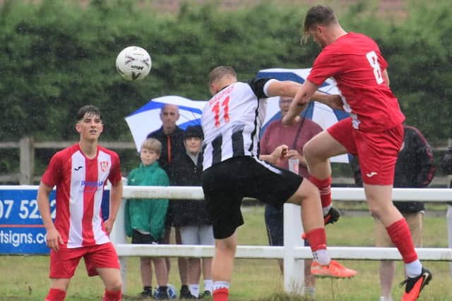 Horncastle and Spilsby battle out a 0-0 draw. Photo by Rob Savage.