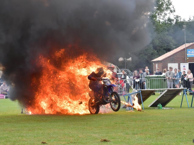 Moto Stunts International putting on a spectacular display in the Main Arena.