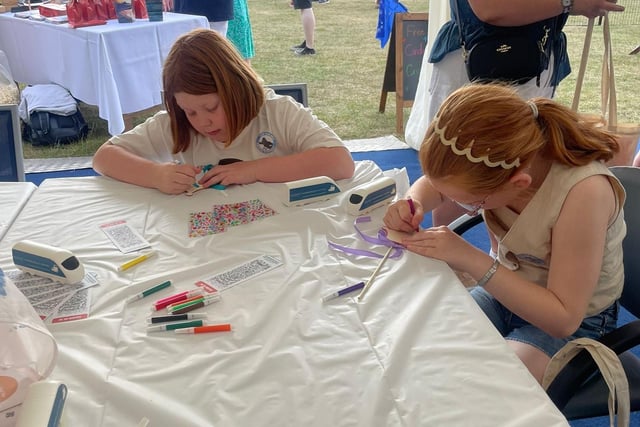 Children at the Trinity Arts Centre’s craft table