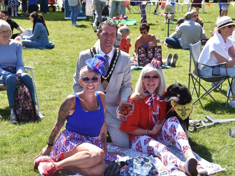 These ladies looking fab in red, white and blue caught the eye of Mayor of Skegness Coun Adrian Findley.