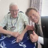 An Elmwood House resident with Richard Tice, MP for Boston and Skegness and Deputy Leader of Reform UK