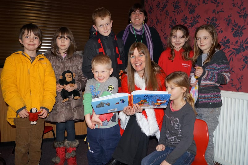 Mel Fenwick and Jo Jenkinson from the county's library service entertaining youngsters at Market Rasen's Christmas Market in December 2012.