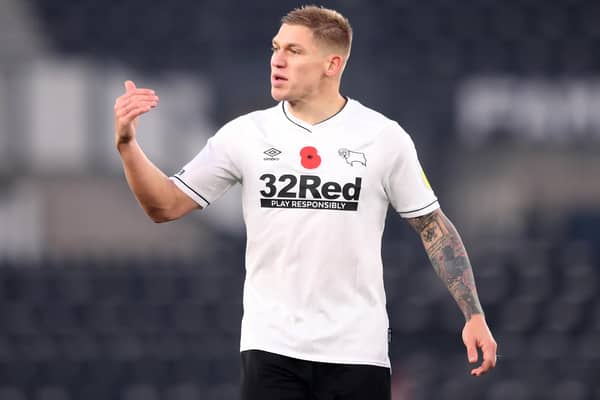 Martyn Waghorn was injured during Derby's defeat at Middlesborough. (Photo by Alex Pantling/Getty Images)