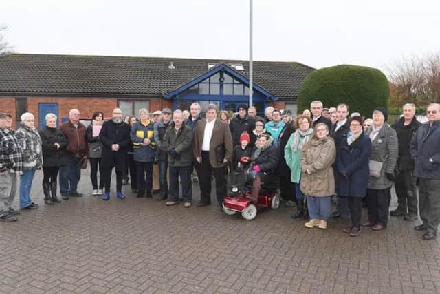 Patients fighting to save Wainfleet Surgery from closure when it forst closed in 2016.