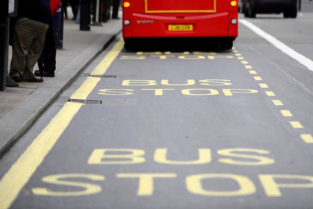File photo dated 12/04/12 of a bus at a stop. There are just "10 days to act" to avoid bus services being slashed across England, the Labour party has warned. The Government's current funding deal to keep services running despite the fall in demand sparked by the coronavirus pandemic expires at the end of March. Issue date: Tuesday February 7, 2023.