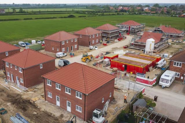 An aerial view of the Vasey Fields development