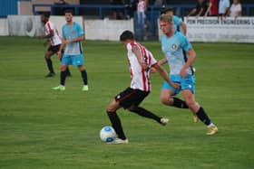 Jack Gibson was on target against Bamber Bridge. Photo: Oliver Atkin