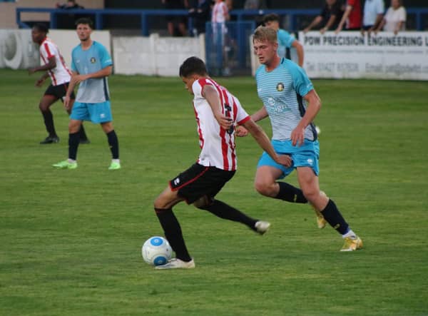 Jack Gibson was on target against Bamber Bridge. Photo: Oliver Atkin