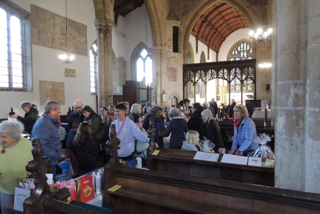 There was a brisk trade in the festive event at St Denis' Church, Silk Willoughby.