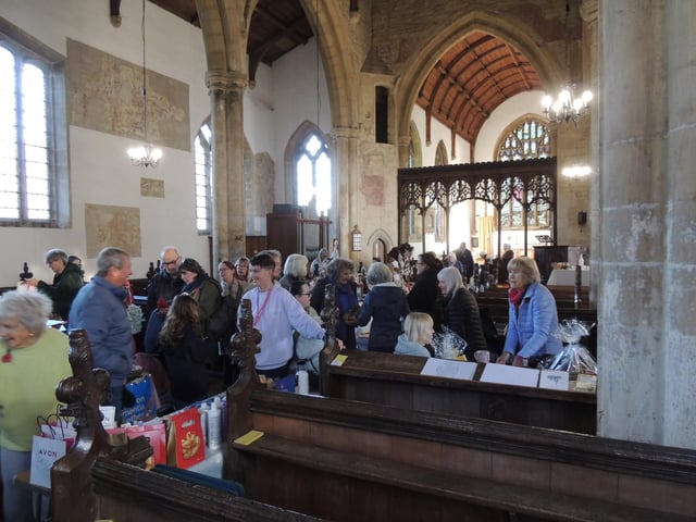 There was a brisk trade in the festive event at St Denis' Church, Silk Willoughby.