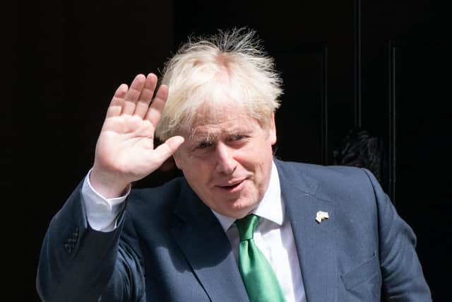 Prime Minister Boris Johnson departs 10 Downing Street, Westminster, London, to attend his penultimate Prime Minister's Questions at the Houses of Parliament. Picture date: Wednesday July 13, 2022.