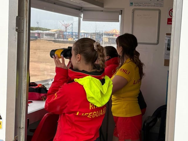 The multi-agency training operation took place along the Lincolnshire Coast