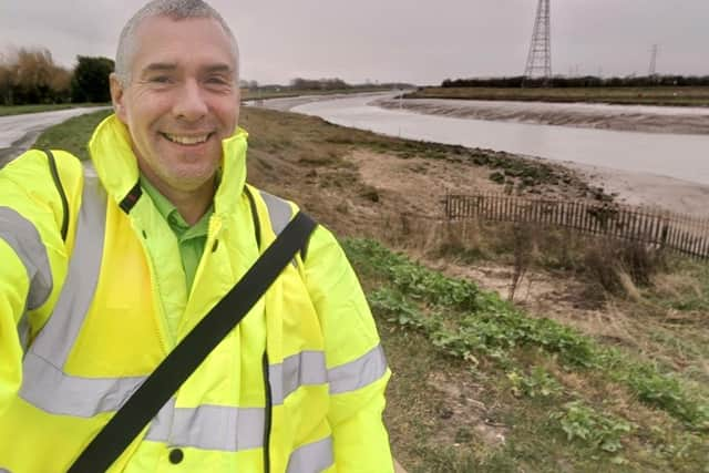 Boston Asda's community champion Stephen Bromby at the litter pick.