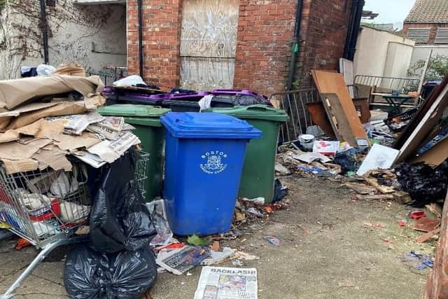 How the illegal dumping site looked before.
