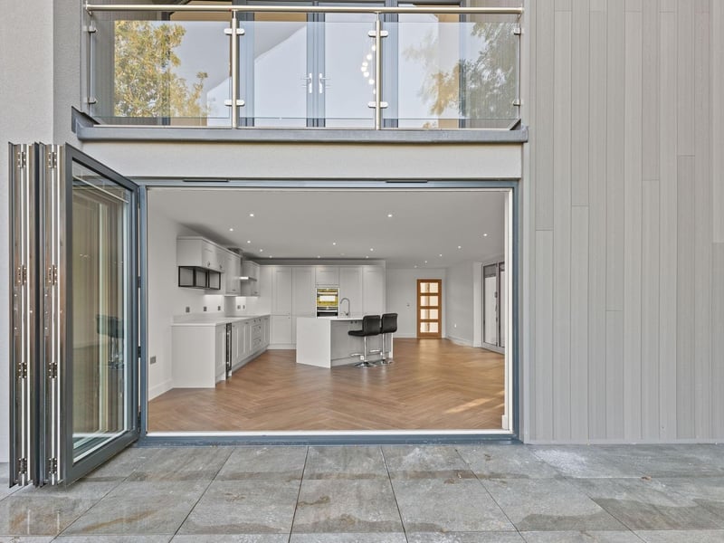 Looking back into the kitchen/dining room.