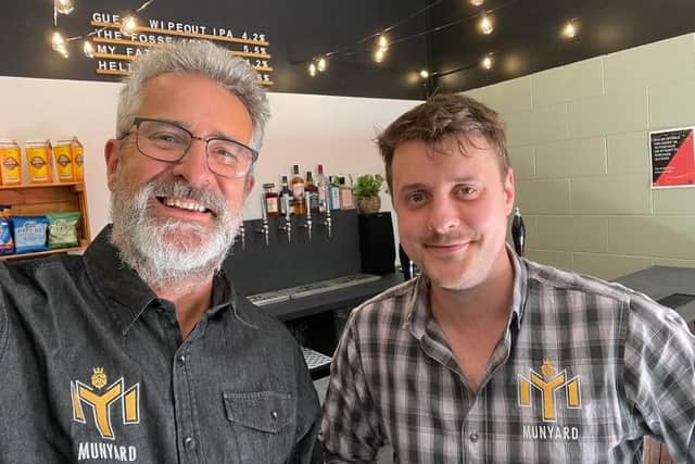 Richard and Oliver Munyard, owners of Munyard Brewery.