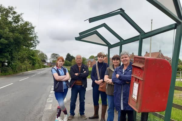 Villagers in Orby are campaigning for a bypass after their bus stop was the latest victim of heavy coastal traffic.