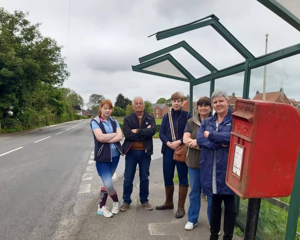 Villagers in Orby are campaigning for a bypass after their bus stop was the latest victim of heavy coastal traffic.