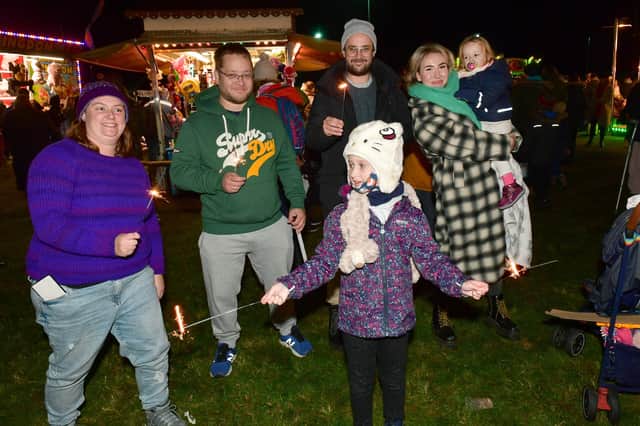 Wavintg a sparkler at the Sleaford Rugby Club bonfire night.