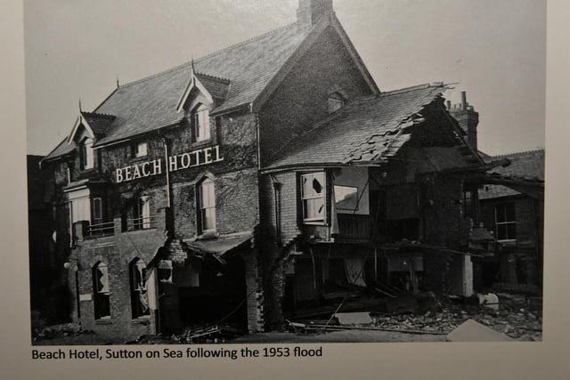 The Beach Hotel in Sutton on Sea after the 1953 floods.
