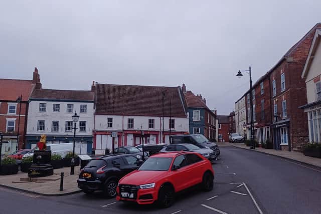 Caistor market place currently has time-limited parking - could a new layout create more spaces? Image: Dianne Tuckett
