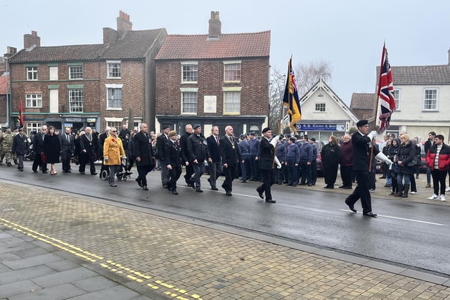 Horncastle's dignitaries lead the parade.