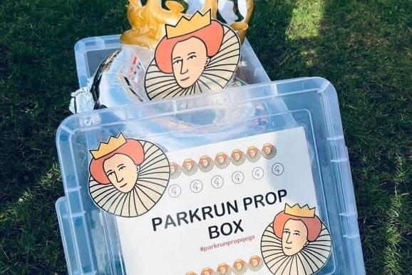 The Parkrun 'prop box'. Photo: HET