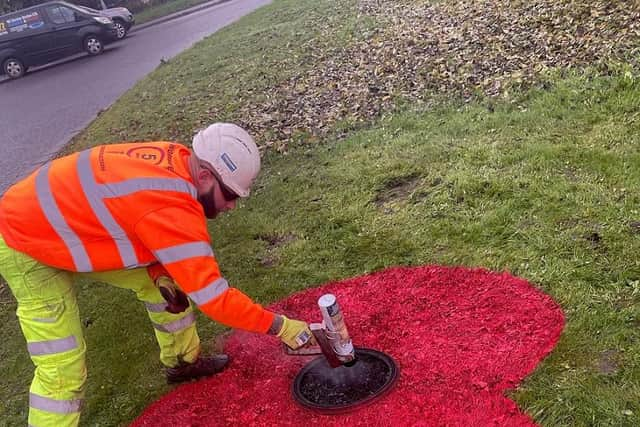 Poppies are appearing on selected roundabouts across the county to mark this weekend’s Remembrance Day.