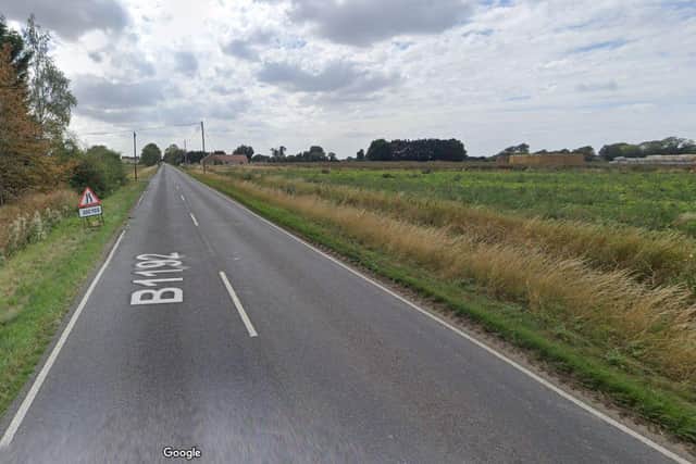 The B1192 Langrick Road.