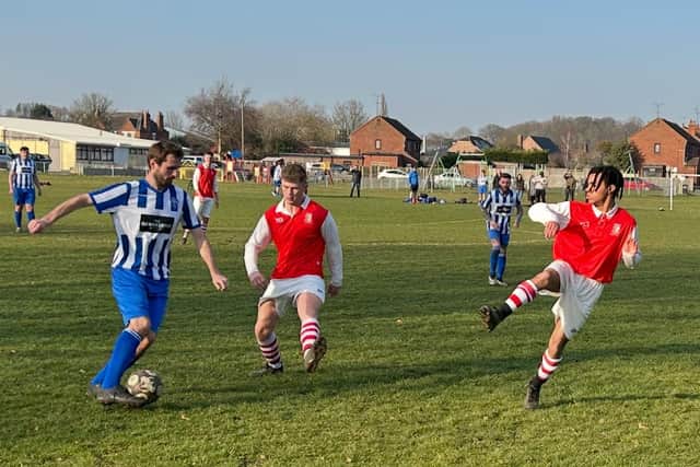 Action from Barnetby's crucial win last weekend.