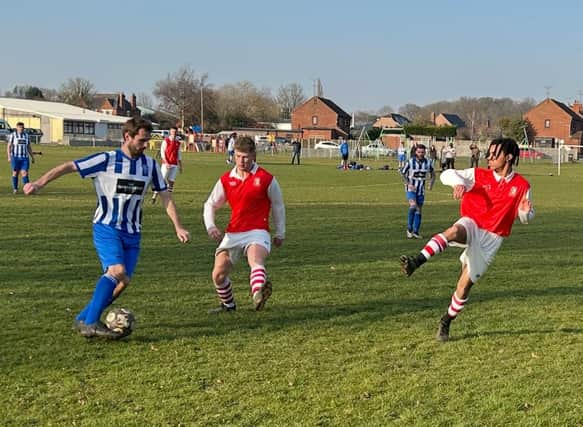 Action from Barnetby's crucial win last weekend.