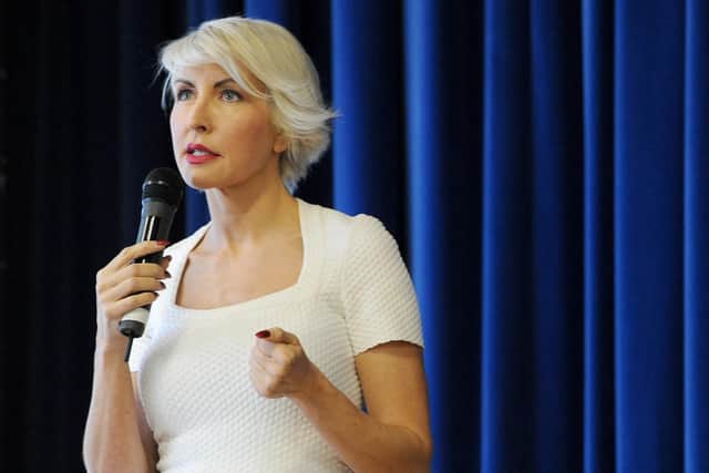 Heather Mills has taken on a vegan food site near Boston after it fell into administration in May. She is pictured, here, at an event in Hampshire in 2016.
