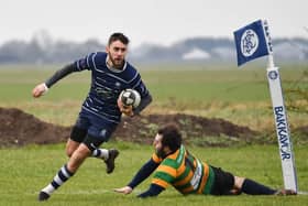 Try scorer Jose Araujo. Pic by Wayne Lagden.
