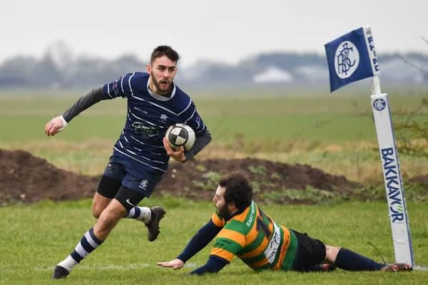 Try scorer Jose Araujo. Pic by Wayne Lagden.
