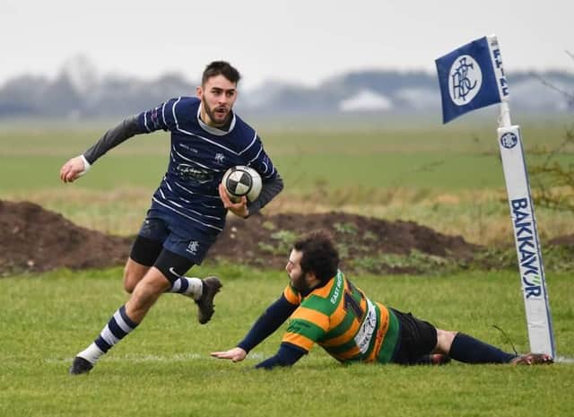 Try scorer Jose Araujo. Pic by Wayne Lagden.