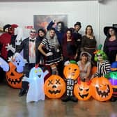 Some of those who supported Staples Vegetables Halloween fundraiser for the Air Ambulance.