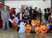 Some of those who supported Staples Vegetables Halloween fundraiser for the Air Ambulance.