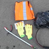 Litter picking equipment is available