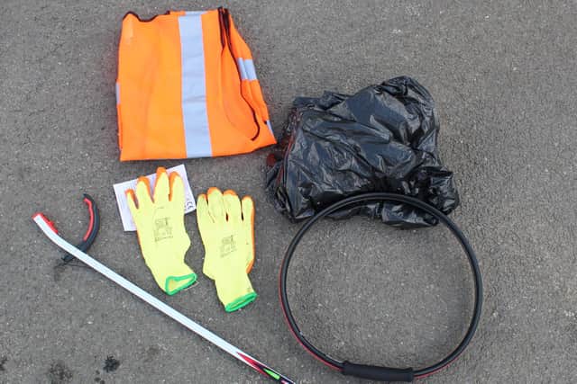 Litter picking equipment is available