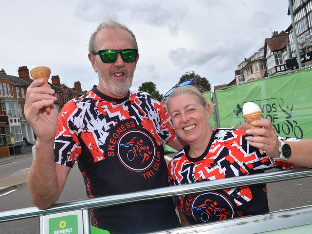 Anthony and Amber Spiers of Partney. Members of Skegness Tri Club.