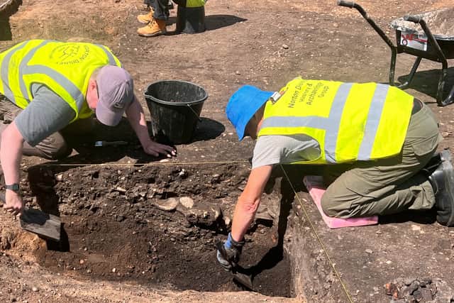 Funding helped an archaeological dig at Norton Disney. Photo: LCC
