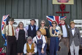 The 1940s Home Front group on stage at the event.