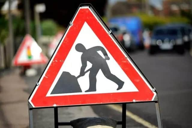 Road works are underway in Boston's Horncastle Road